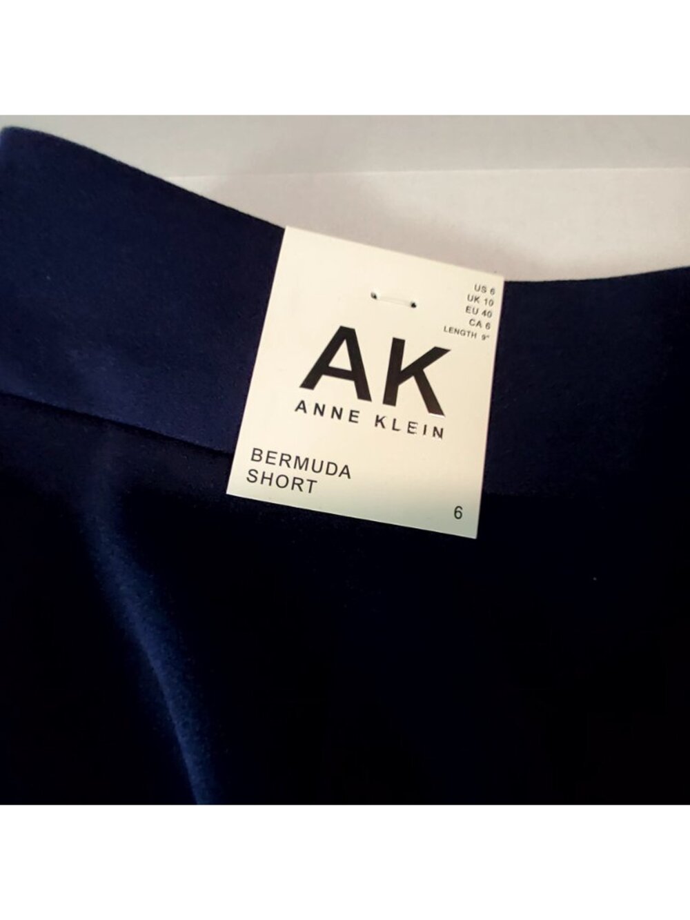Anne Klein Womens Bermuda Shorts Navy Size 6 Zip closure Polyester/Elastane - Picture 16 of 16